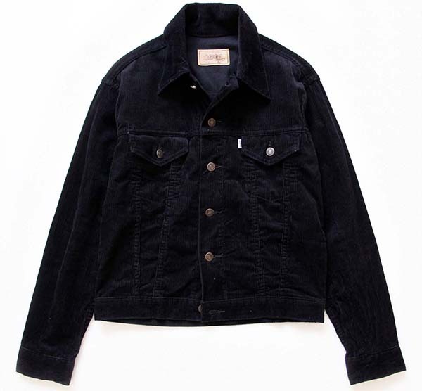 80s USA製 Levi'sリーバイス 70505 コーデュロイジャケット 黒