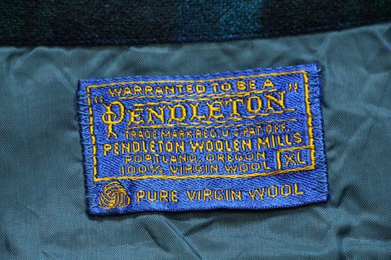 60s PENDLETONペンドルトン オンブレチェック オープンカラー ウール