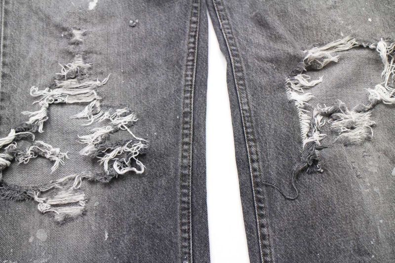 80s USA製 Levi'sリーバイス 509 先染め ブラック デニムパンツ ボロ