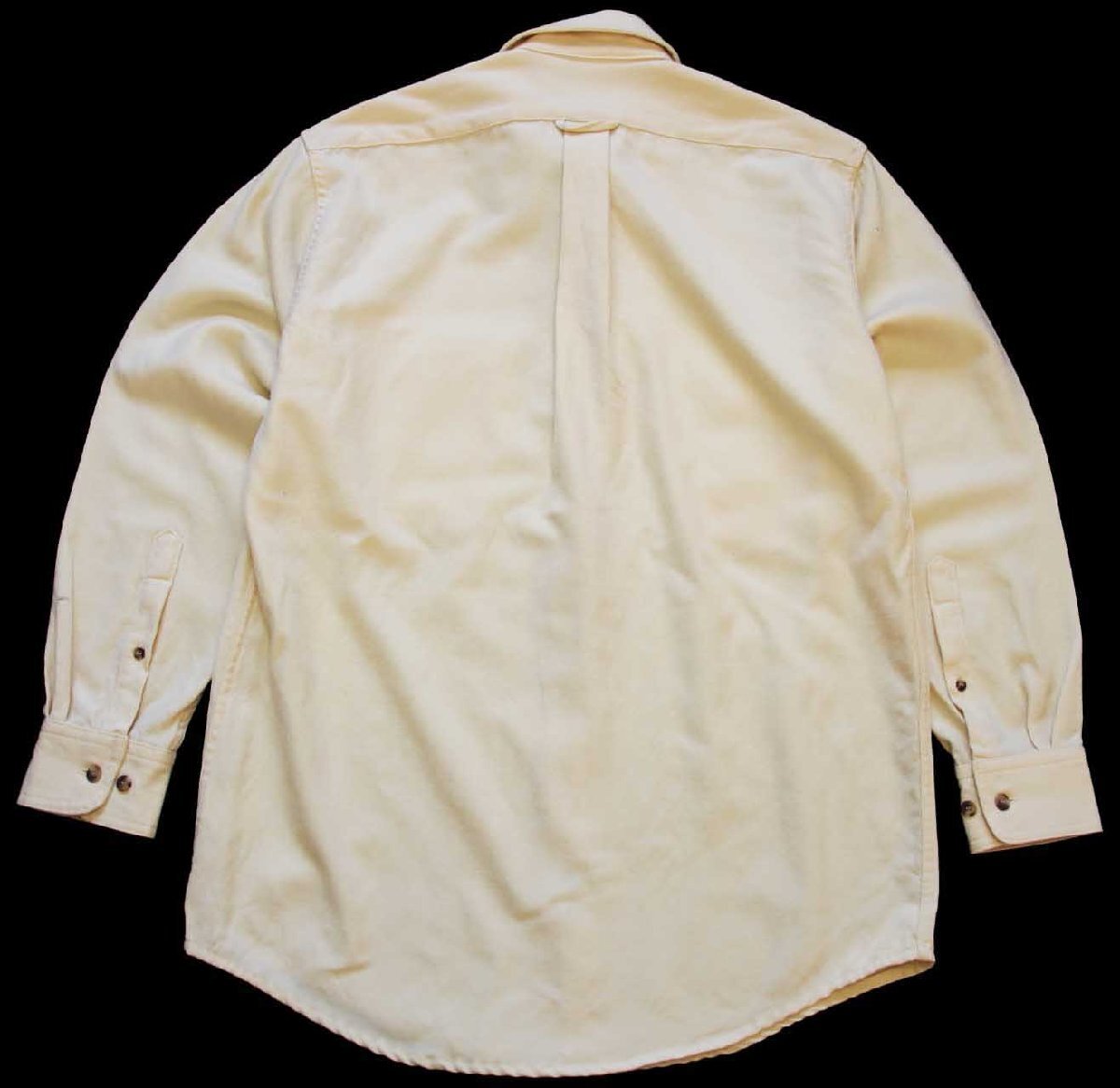 90s USA製 FILSONフィルソン 無地 ウールシャツ クリーム M