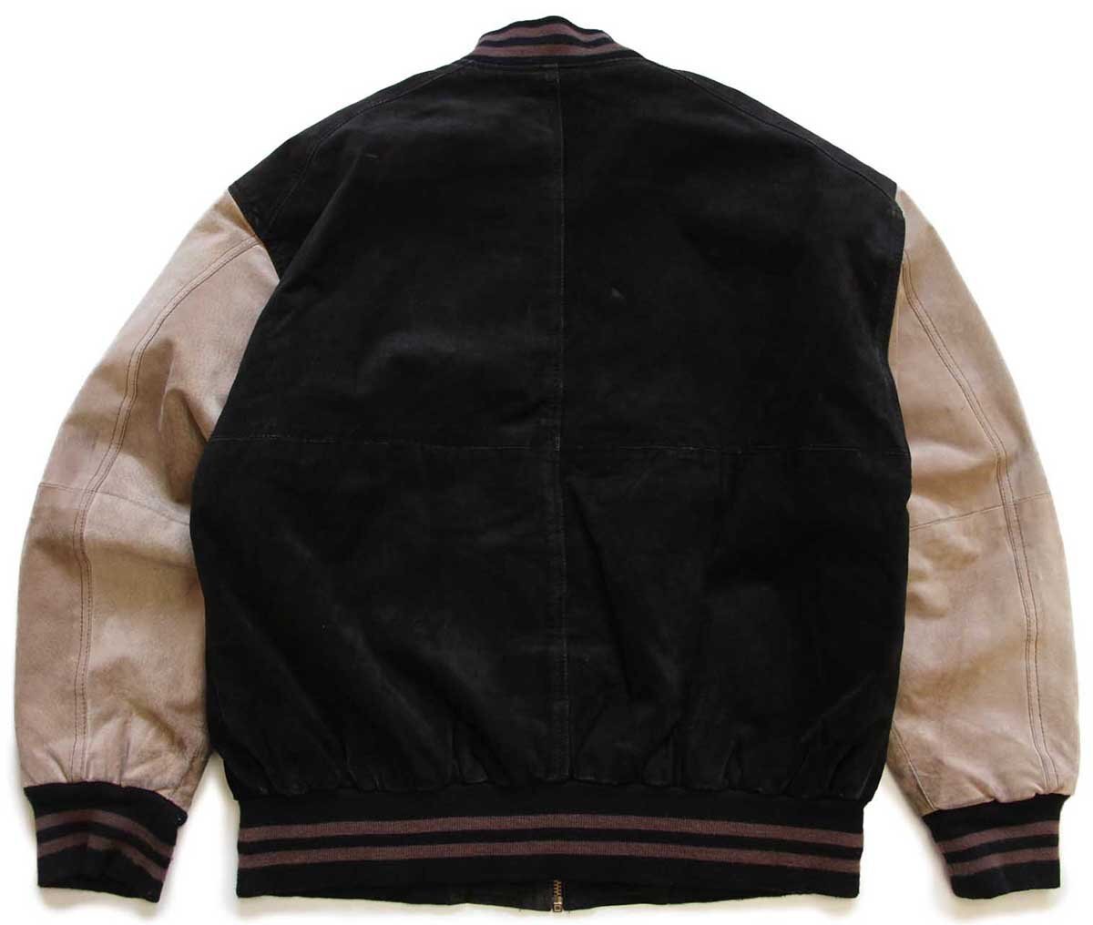 90s basic EDITIONS ツートン 切り替え キルティングライナー スエード