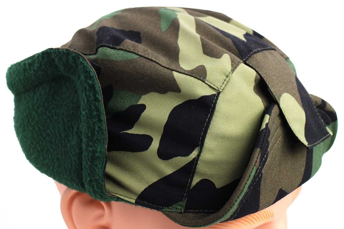 90s イタリア軍 ウッドランドカモ フリースライナー 耳当て付き GORE