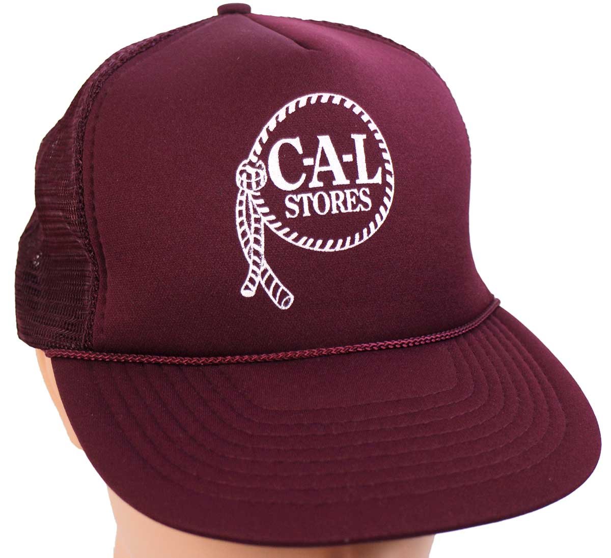 デッドストック☆90s C-A-L STORES メッシュキャップ ワインレッド