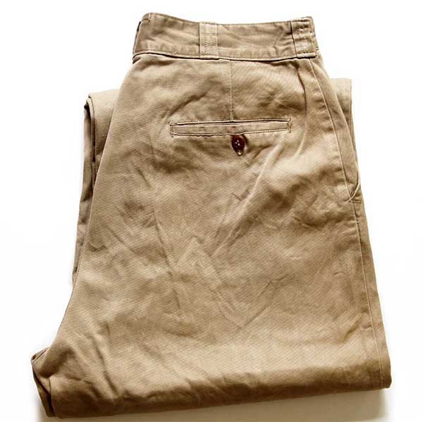 50s 米軍 U.S.ARMY コットン チノパン カーキ w31 - Sixpacjoe Web Shop