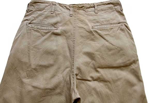 40s 米軍 U.S.ARMY M-45 ダブルステッチ コットン チノパン カーキ w32