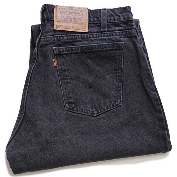 90s USA製 Levi'sリーバイス 560 ブラック デニムパンツ w36 L30☆23