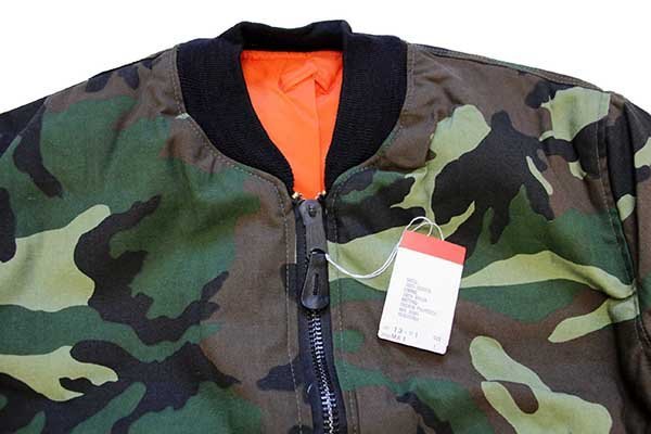 デッドストック☆90s USA製 CORINTH ウッドランドカモ コットン MA-1
