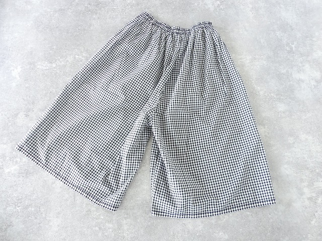 homspun(ホームスパン) ギンガム&無地ギャザーパンツ(242-3388