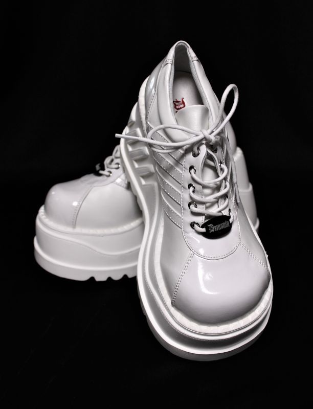 取り寄せ]STOMP-08 / White / 厚底スニーカー【DEMONIA】 | Spider