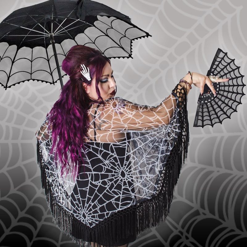 SPIDERWEB MESH CAPE / ケープ【KREEPSVILLE 666】 | Spider Rock Web