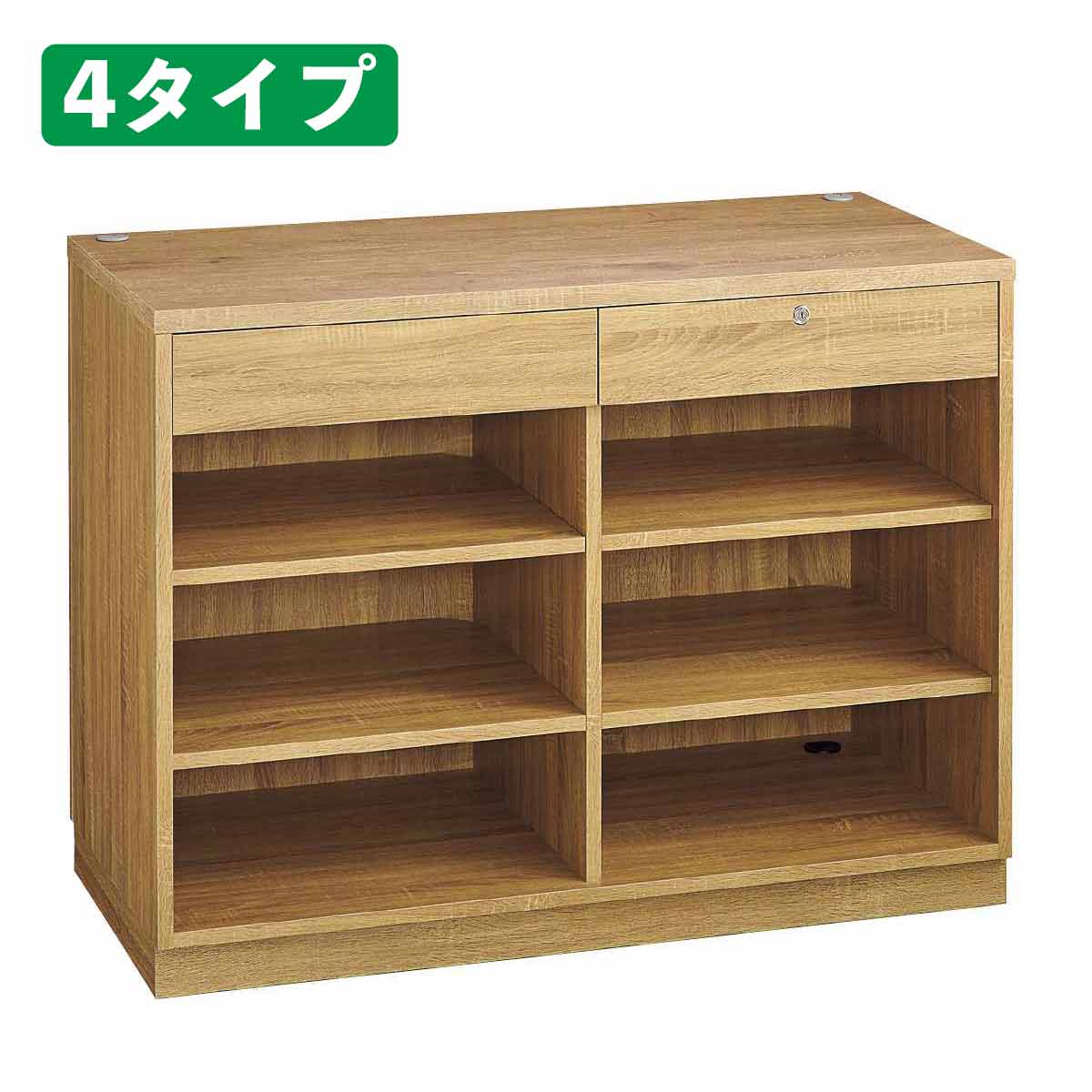 レジカウンター 平台タイプ W120cm ラスティック柄〔ストエキ