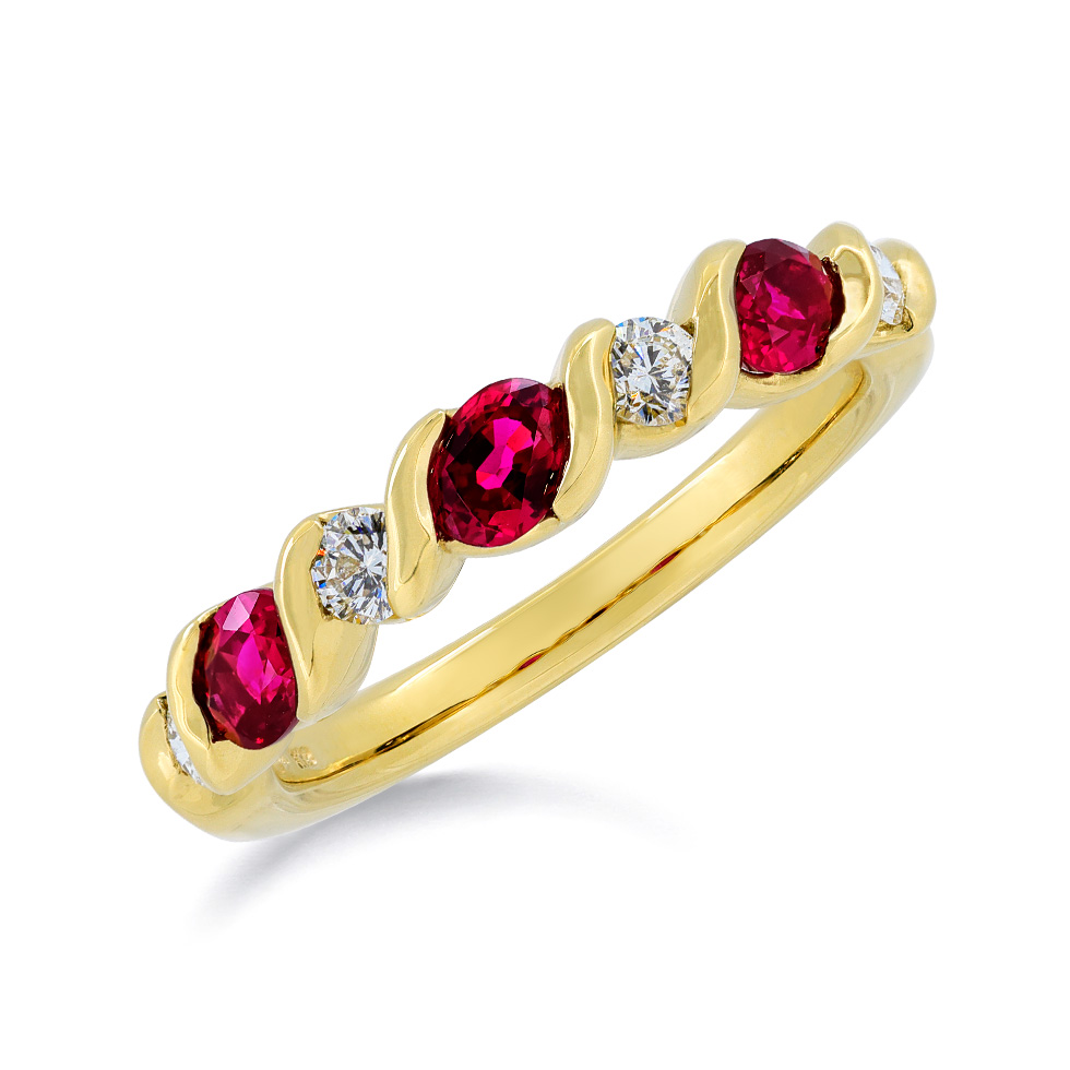 ルビー ダイヤモンド リング | SUWA | アニバーサリーバンドリング