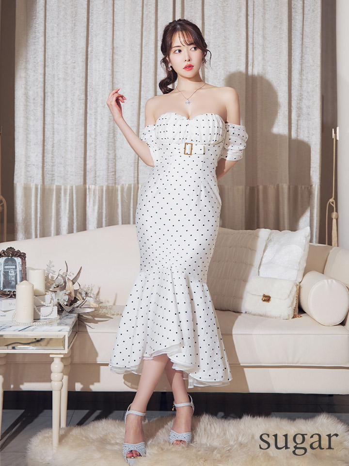 XS-Lサイズあり【DEA./ディア】ドット/ オフショル/ マーメイド