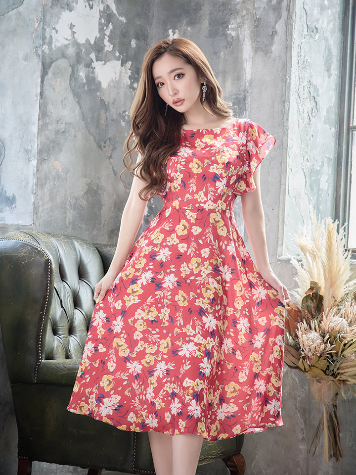 XS-Lサイズあり 【GINZA COUTURE/銀座クチュール】フラワープリント