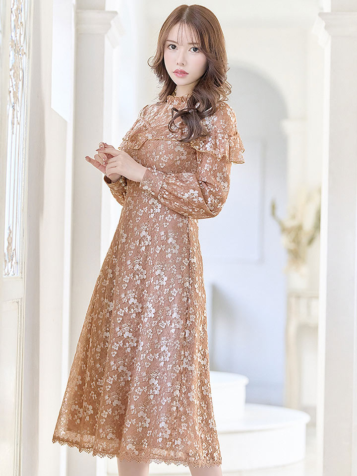 XS-Lサイズあり【SETTAN/セッタン】総レース/ ハイネック/ 長袖/ 袖