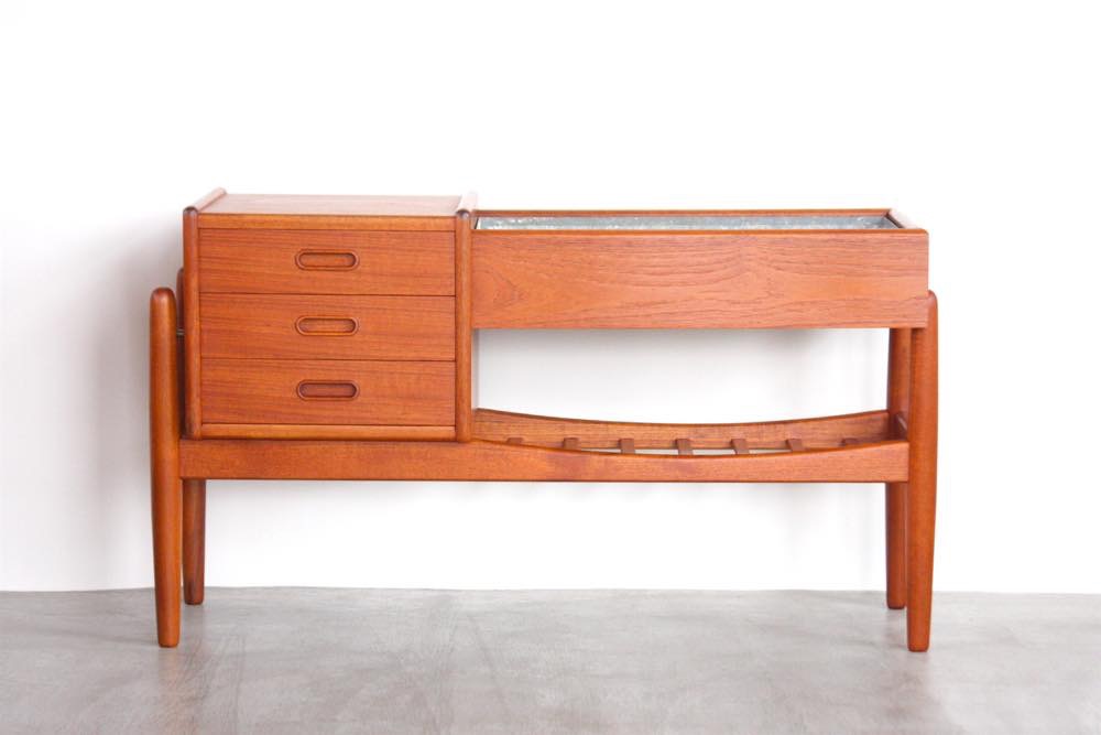 ビンテージ北欧家具／デンマーク製／チークプランター／Vinde Møbelfabrik