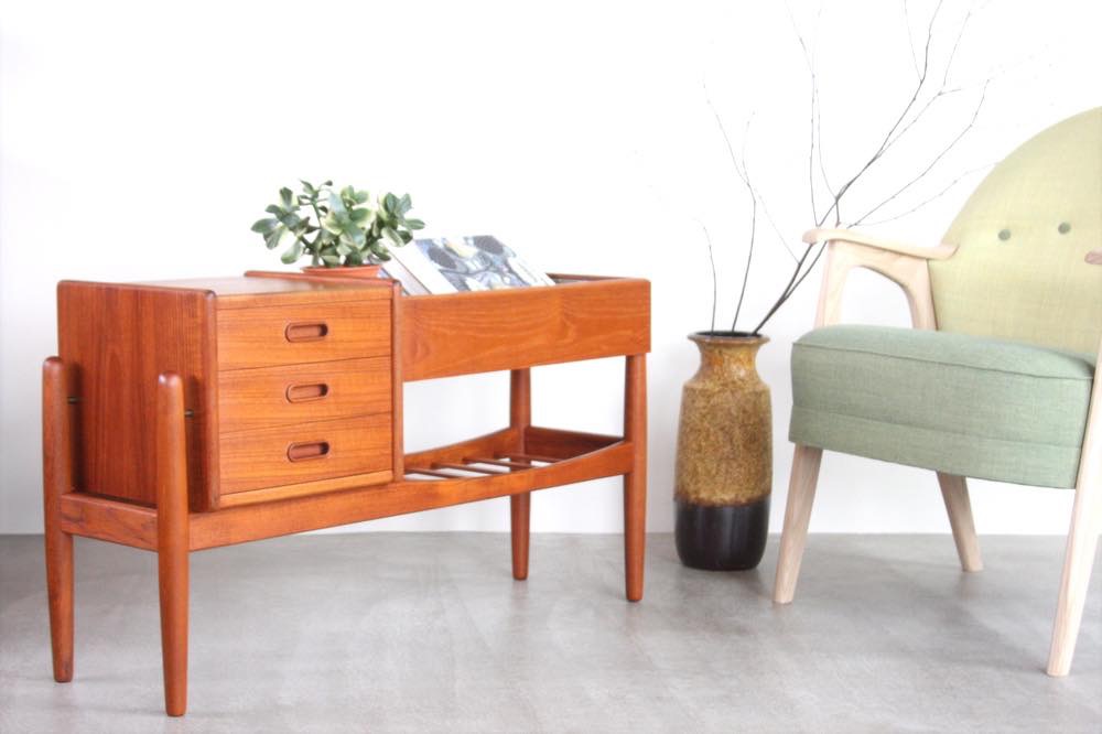 ビンテージ北欧家具／デンマーク製／チークプランター／Vinde Møbelfabrik