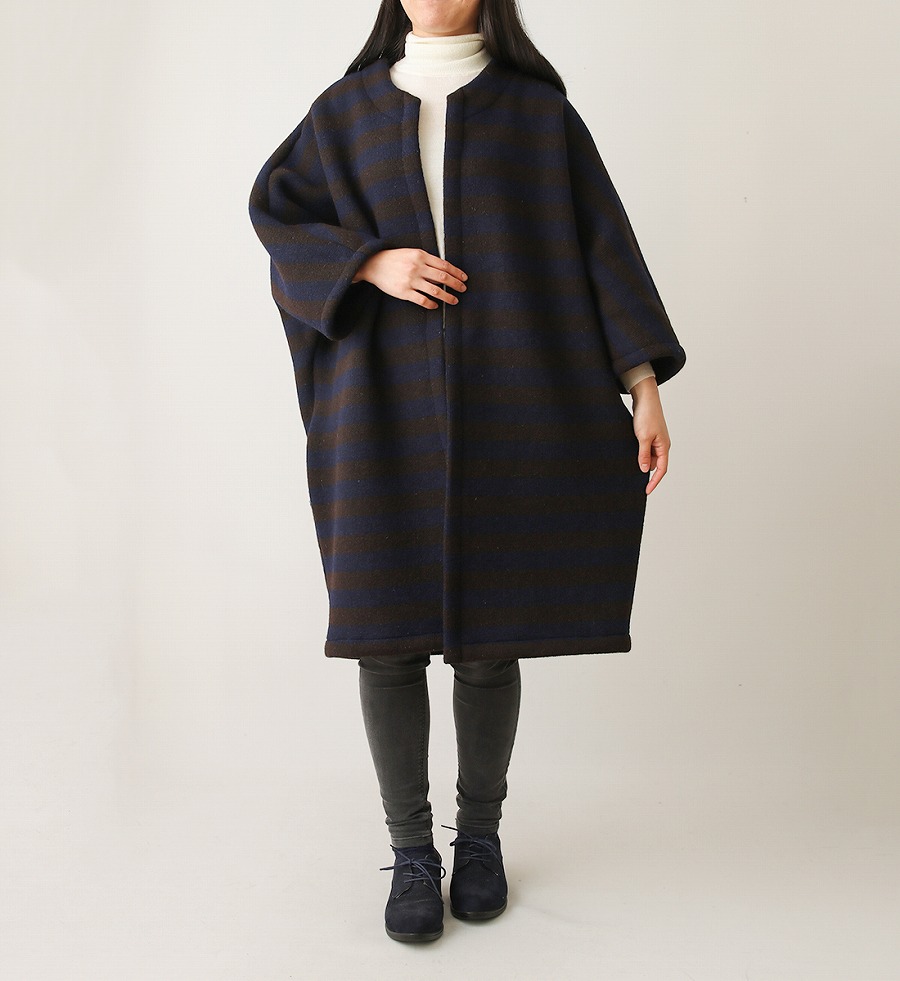 実物大型紙【No.9637】ドルマンスリーブのオーバーサイズコート(S-M・L