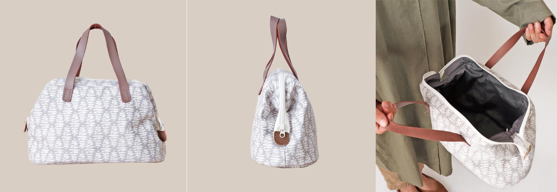 寸法図【NO.3223】ワイヤー口金ボストンバッグ [M便 0/1]の通販