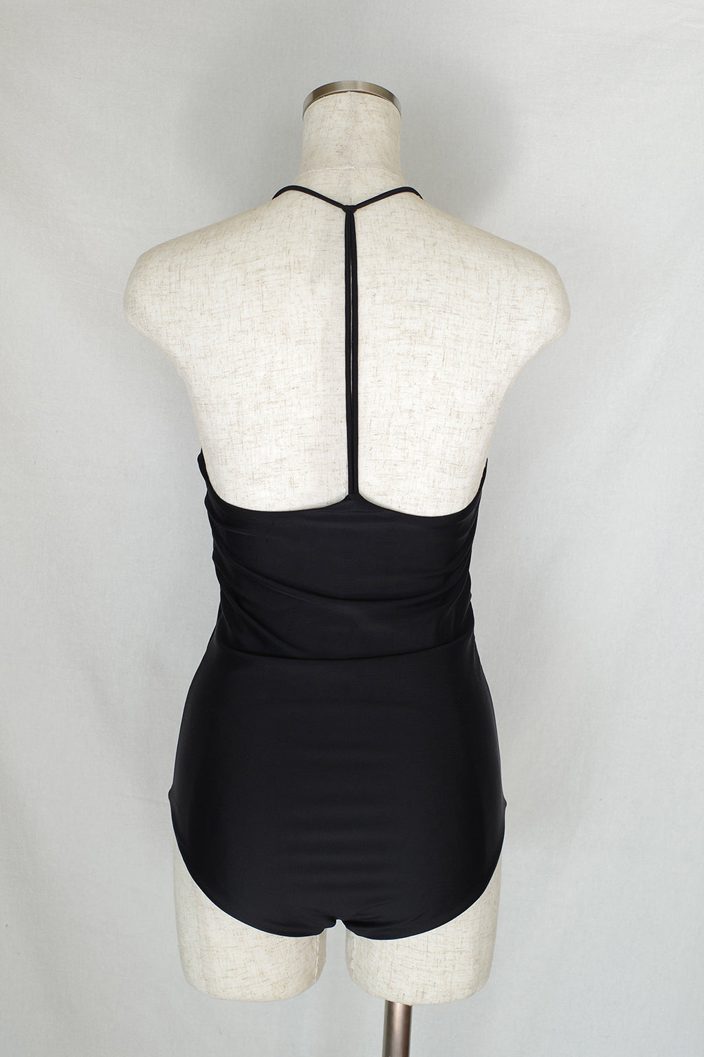 バックオープンワンピース 大人シンプル 無地 ボディースーツ 水着