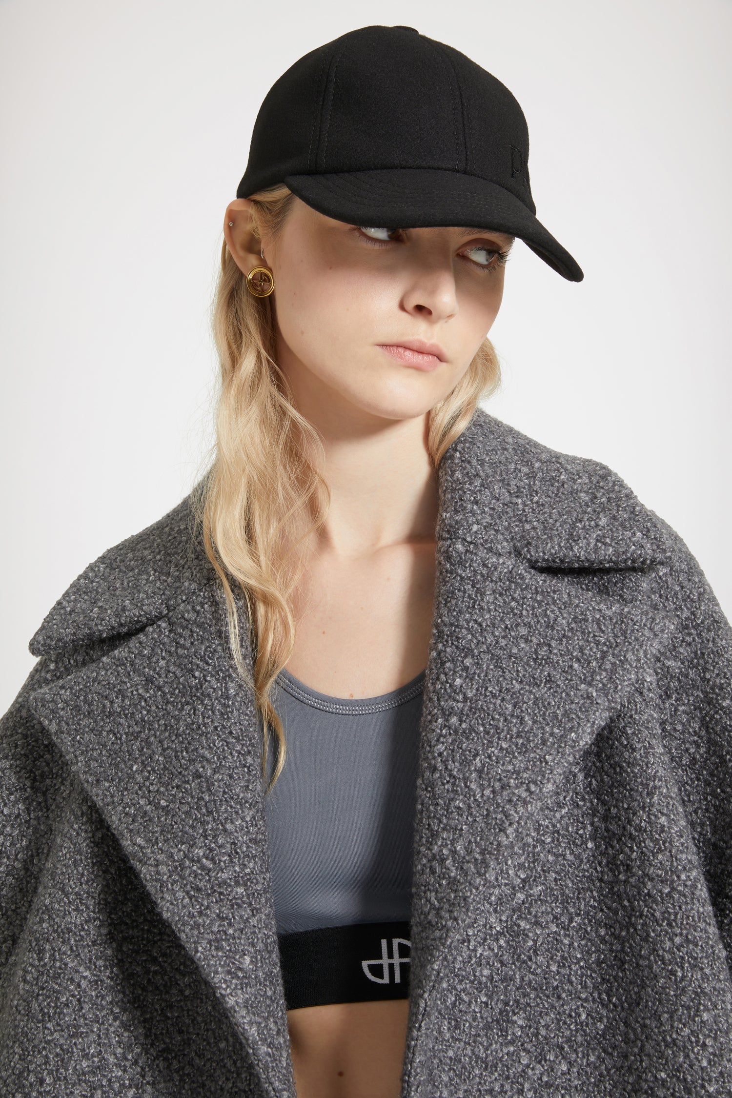 Patou | ウール混ブークレ製コクーンコート