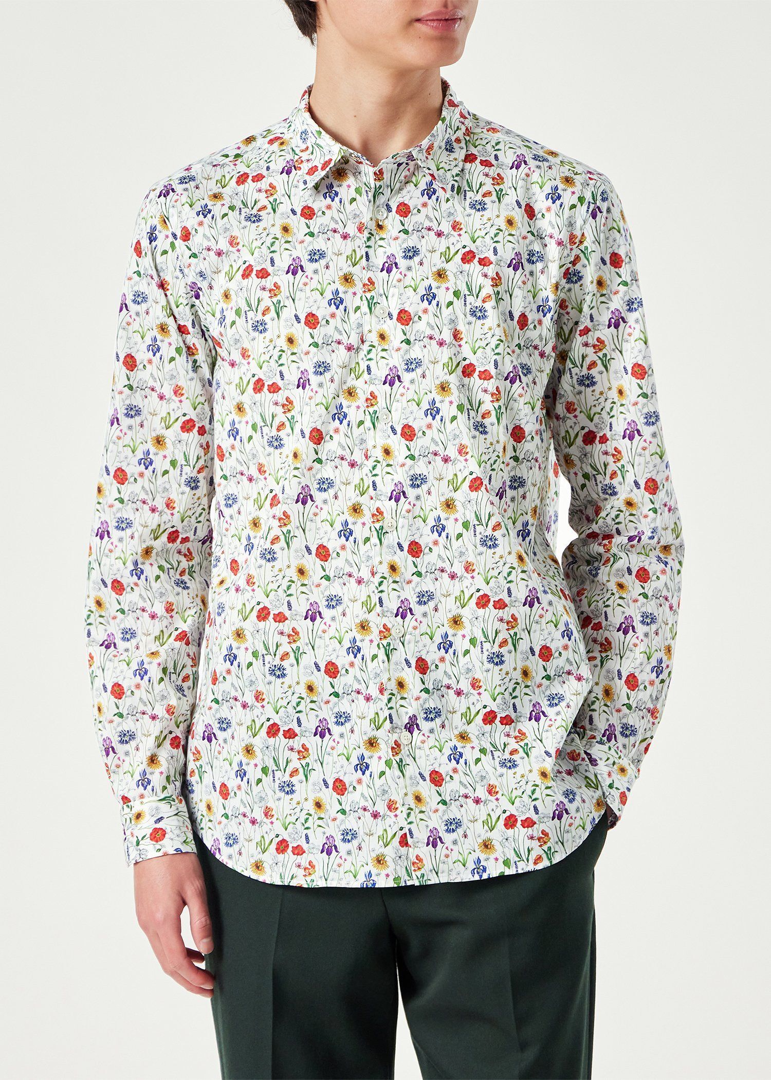 リバティ フローラルプリント シャツ（ホワイト） ｜ポール・スミス