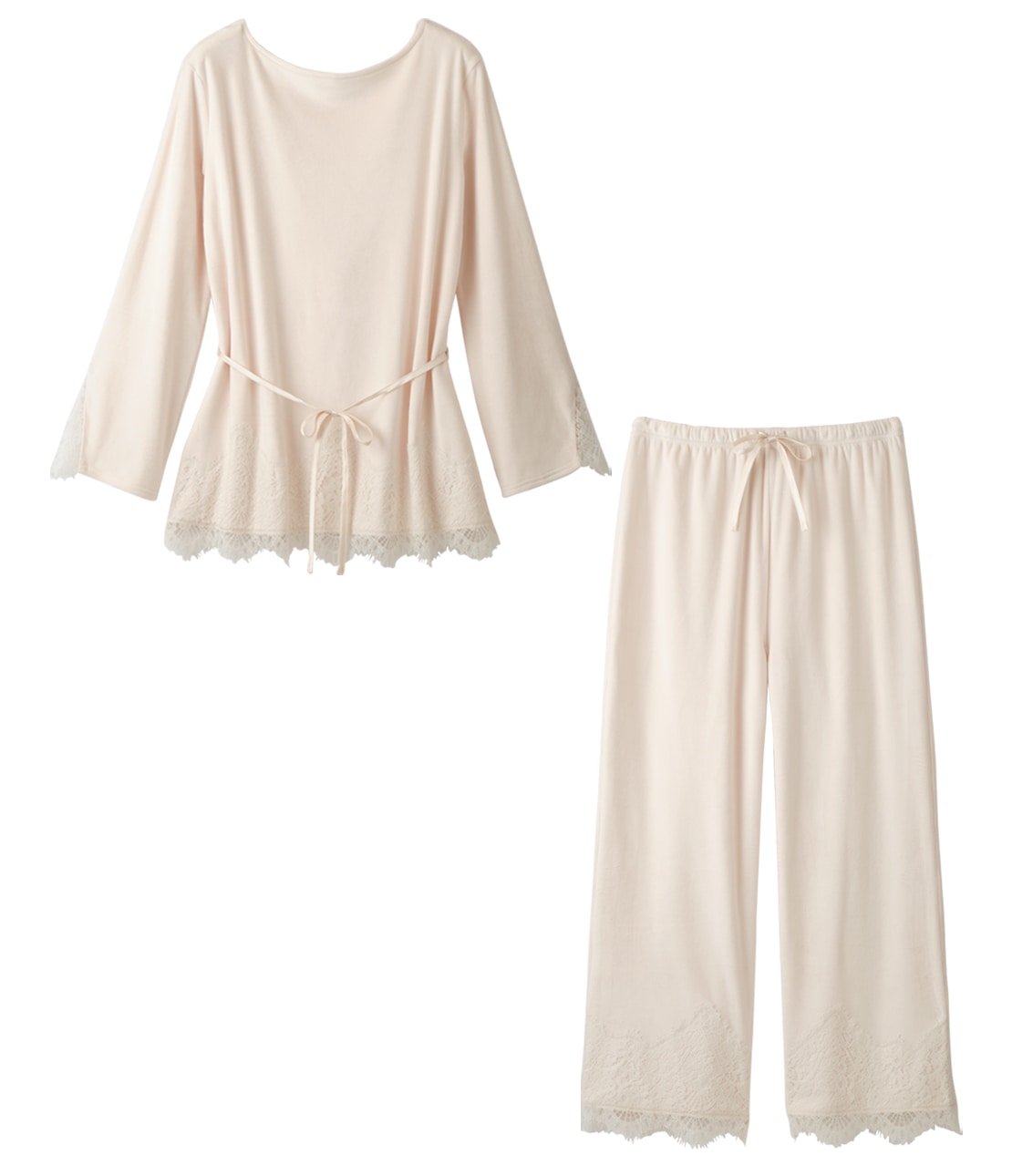 ベロアレースパジャマ(ワンサイズ アイボリー): SALON by PEACH JOHN