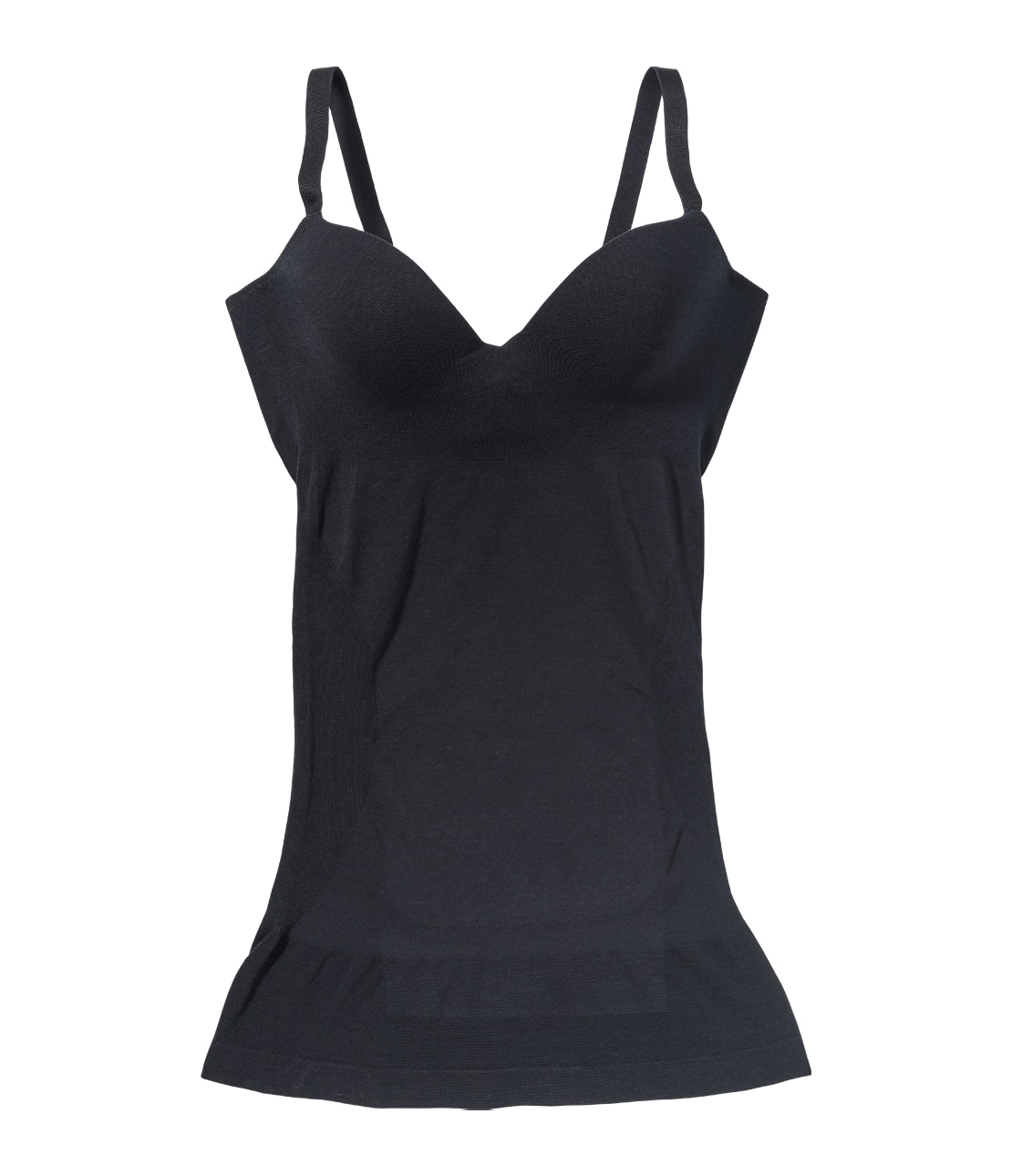 プッシュアップ脇高ナイスバディブラキャミソール(BC65 ブラック