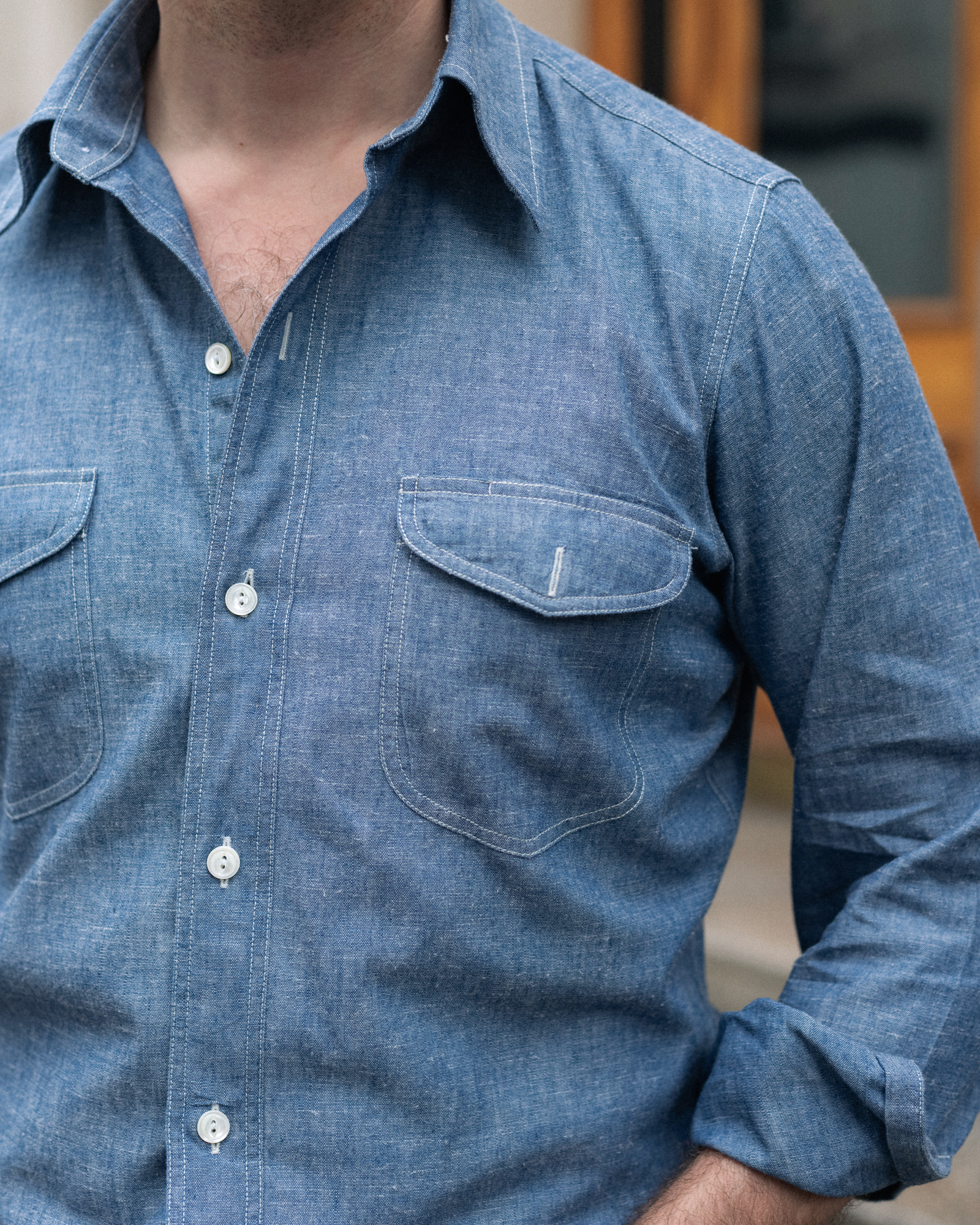 Bryceland's made-to-order chambray shirt: Review – Permanent Style
