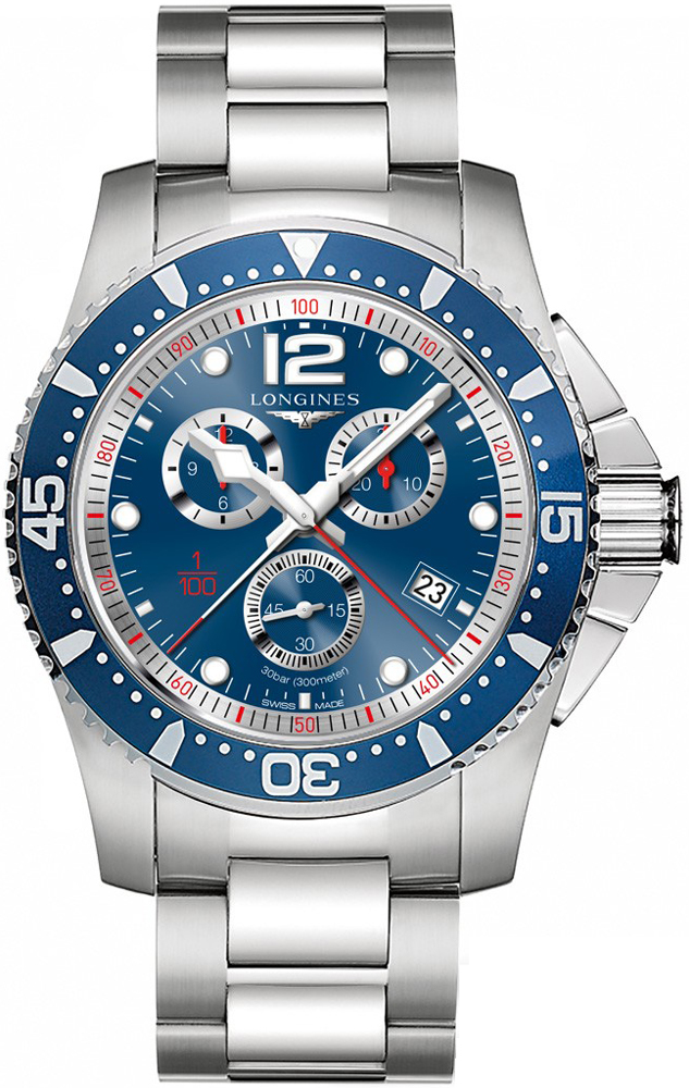 L3.843.4.96.6 Longines HydroConquest Quartz Chronograph 47mm Mens