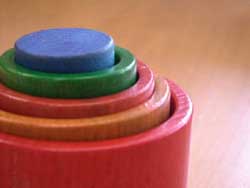 木のおもちゃ カルテット / タワー|アルビスブラン社(スイス)