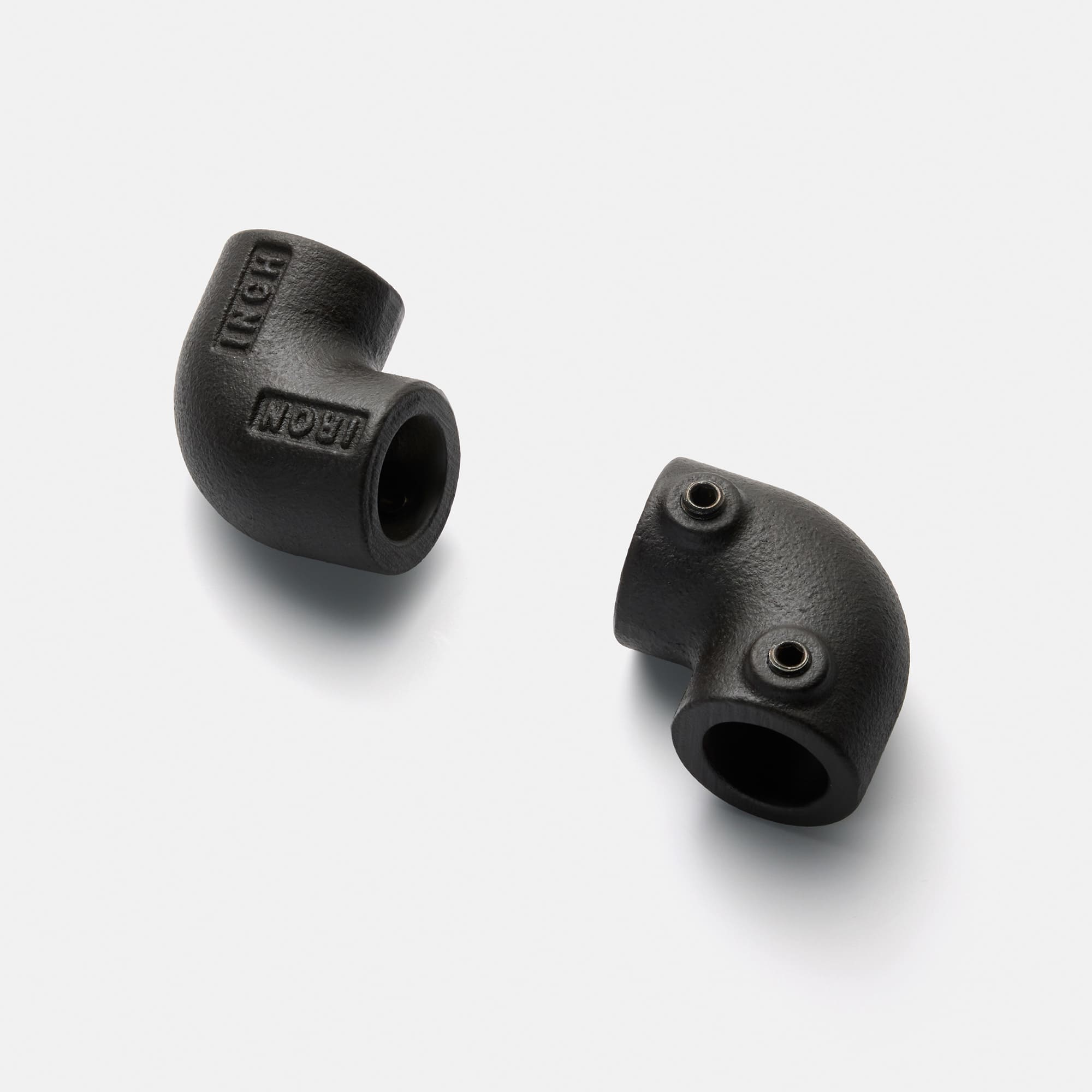 アイアンハンガーパイプ コの字型-天井吊セット H300 ブラック | PS