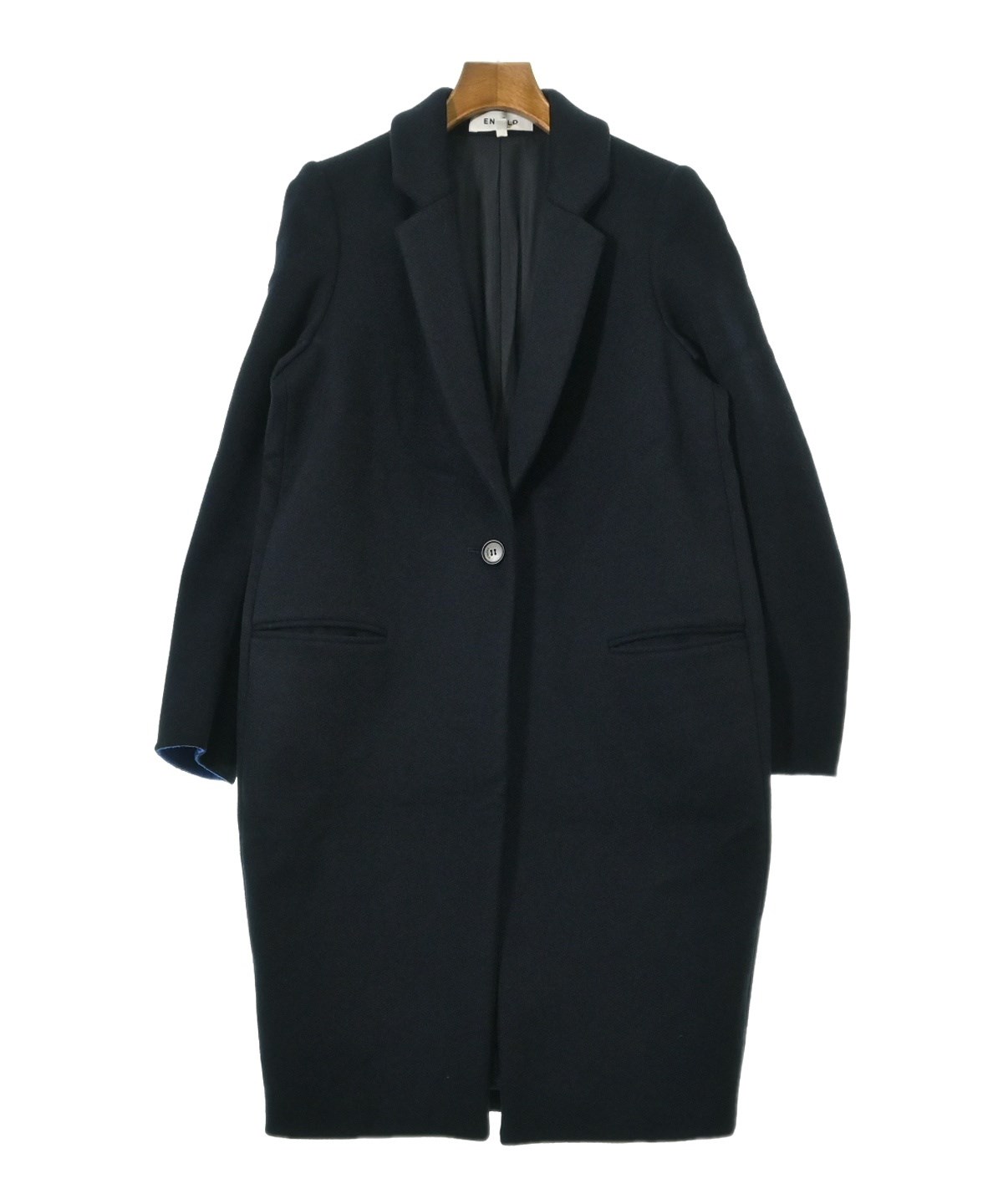 ENFOLD（エンフォルド）チェスターコート 紺 サイズ:38(M位