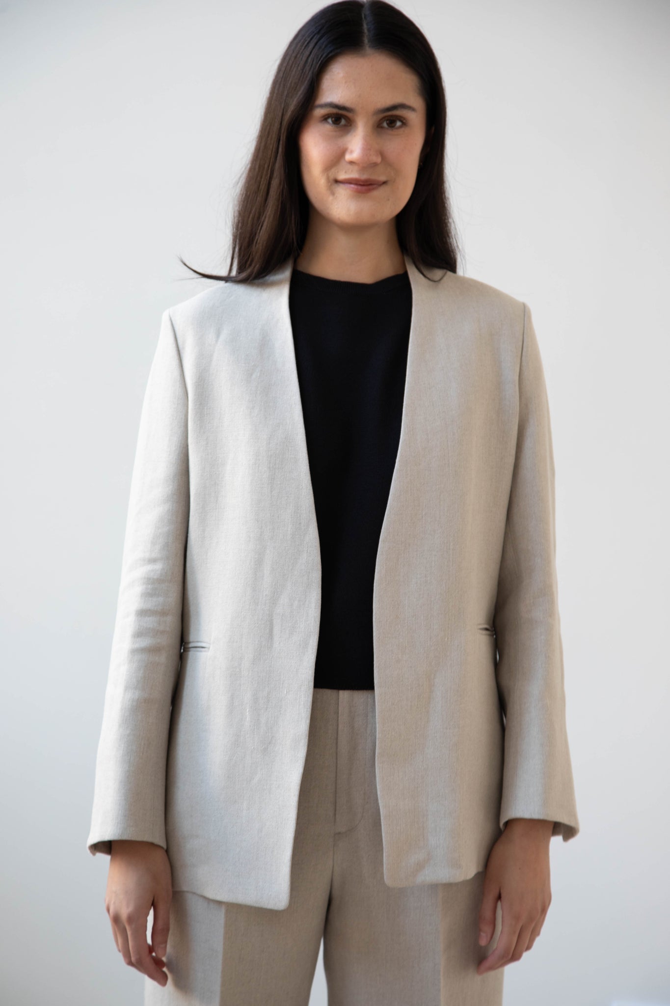 rennes — Aton | No Collar Jacket in Linen