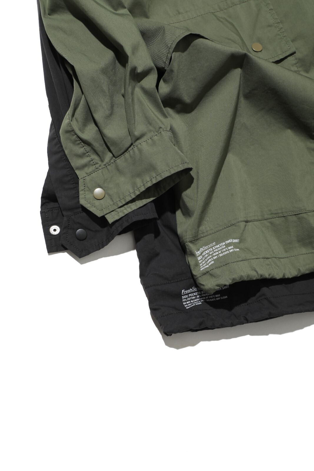 サイドポケット ストレッチオーバーシャツ - フレッシュサービス