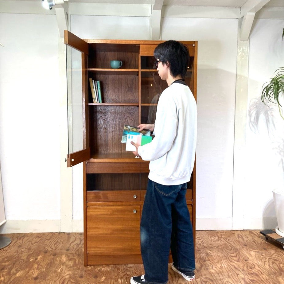 ブックシェルフ 食器棚 カップボード キャビネット チーク材 ジャパン