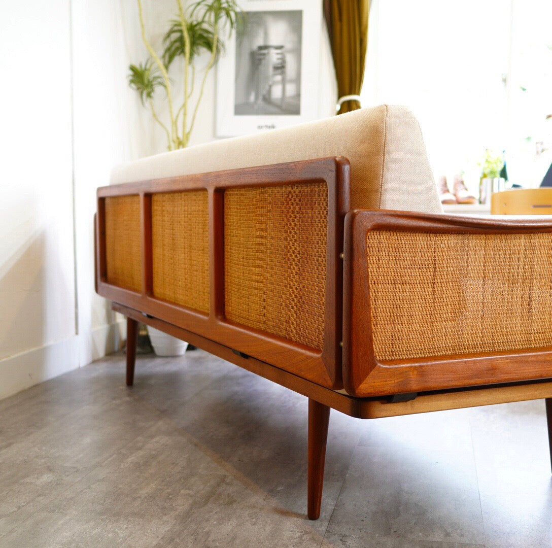 フランス＆サン France&son トリプルソファ 3P ラタン チーク材 籐