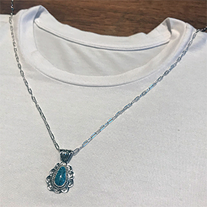 ナバホ族 Kevin Ramone キングマン スタンプ ペンダント 【送料無料】