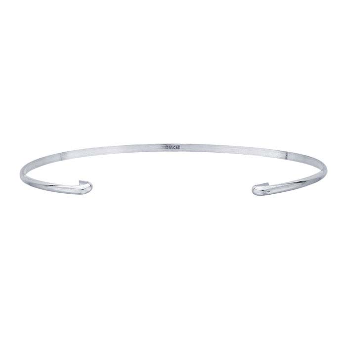 Sterling Silver Double-Hook Bangle Bracelet Component - RioGrande