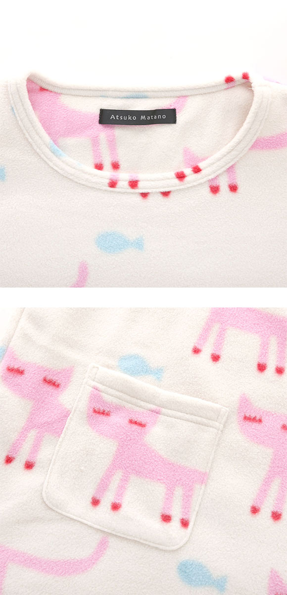 ワコール マタノアツコ フリース 長袖 パジャマ 上下セット ルーム