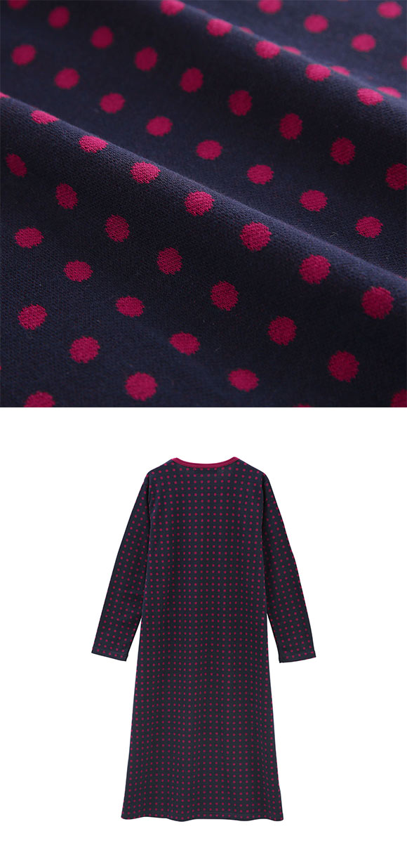ワコール マタノアツコ ワンピース ルームウェア パジャマ ドット 綿