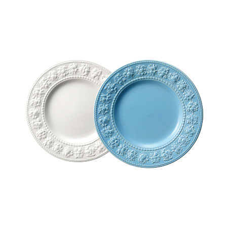 フェスティビティ プレート 21cm (アイボリー・ブルー) ペア|WEDGWOOD
