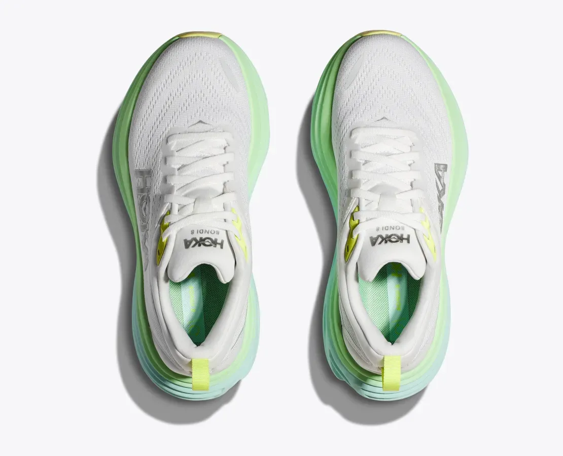 Hoka Women's Bondi 8 BLANC DE BLANC/SUNLIT OCEAN