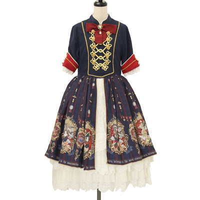 USED】カメオタイ付きクラシカルバッスルリボンワンピース +レイヤード