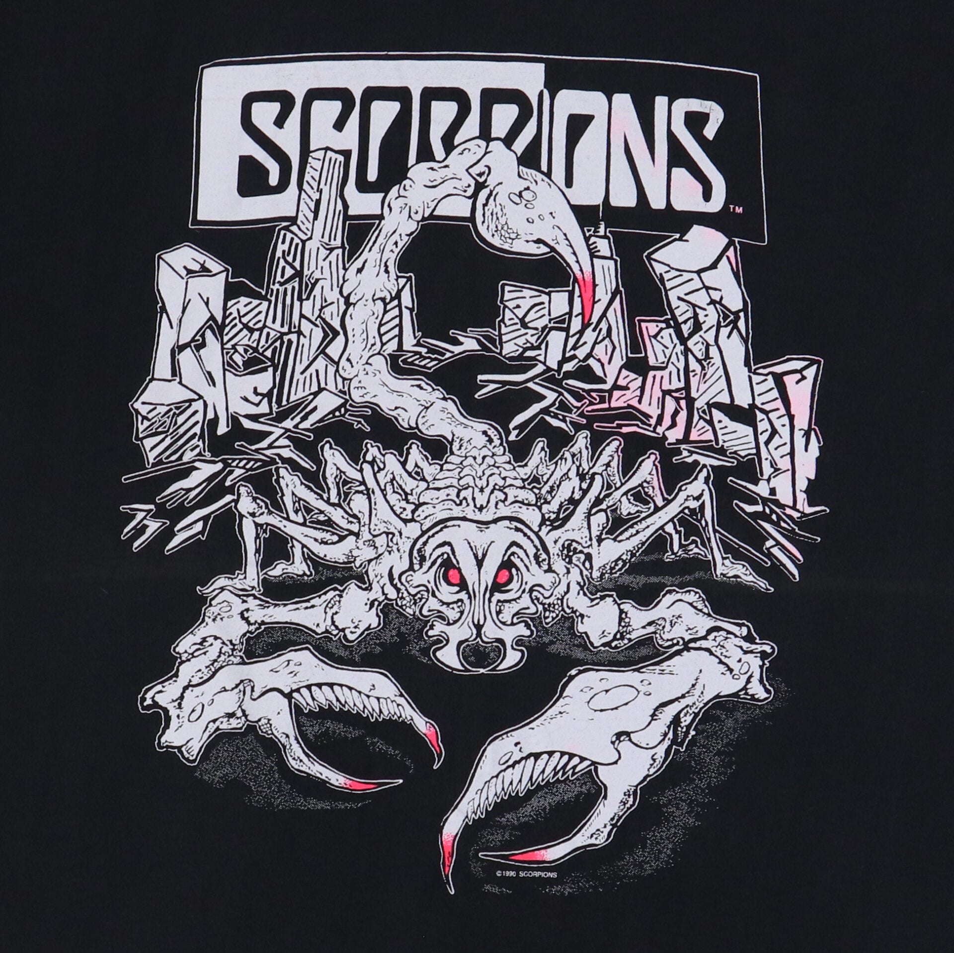 Original vintage 1990 Scorpions Tease Me Please Me Tour Shirt