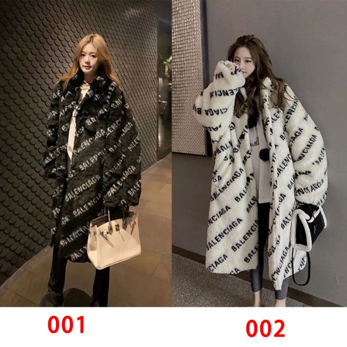 バレンシアガロングボアコート ボアブルゾン ロング丈 Balenciagaボア
