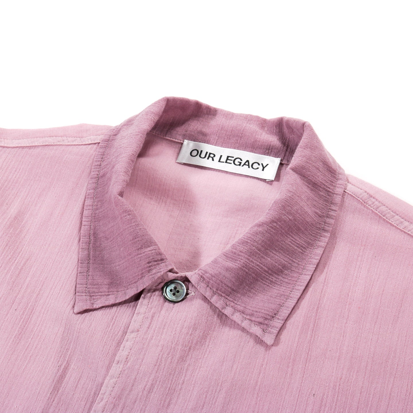 OUR LEGACY BOX SHIRT SHORTSLEEVE DUSTY LILAC COATED VOILE | TODAY