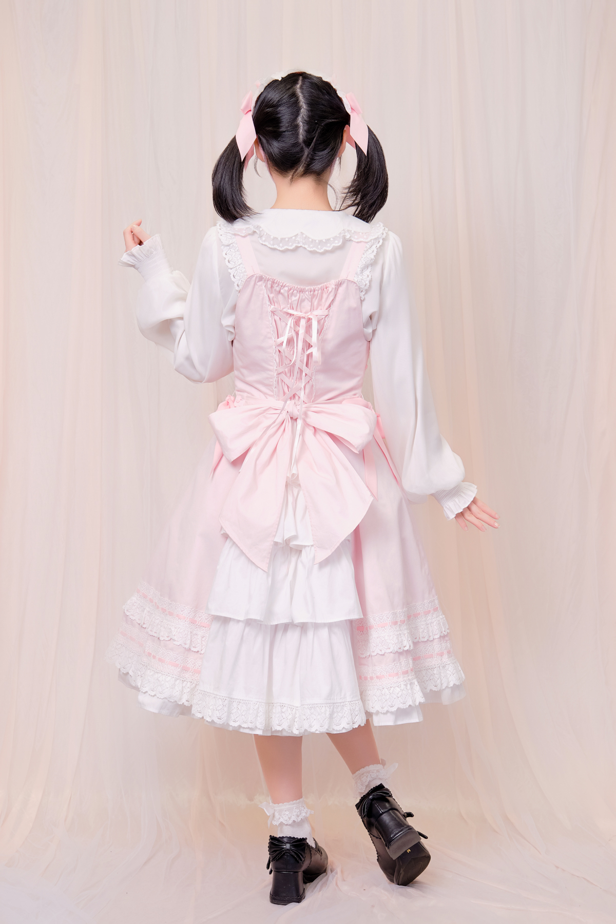 Marquiseジャンパースカート＋ヘッドドレスセット ピンク｜東京