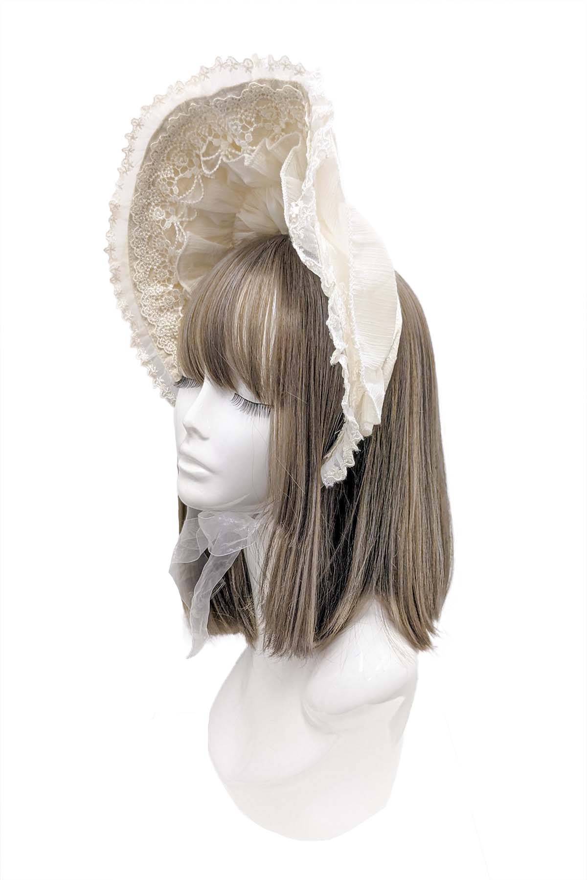 レースハーフボンネット(生成り)｜東京ロリィタ-TOKYO LOLITA