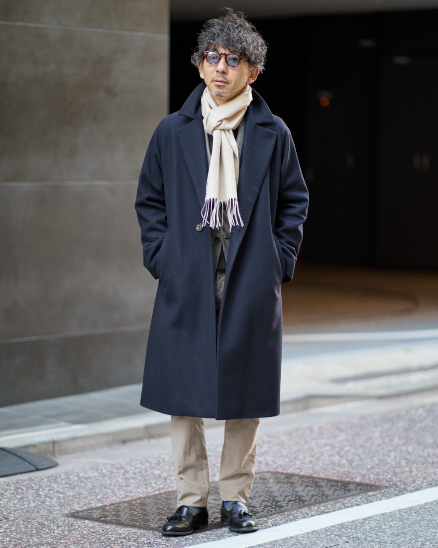 ウールナイロン ダブルブレストチェスターコート【SURBO/スルボ